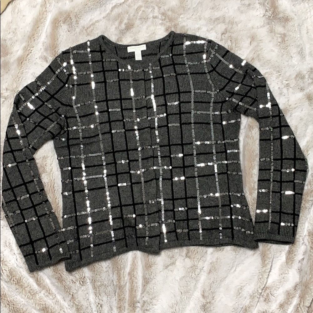 Charter Club sequined wool cardigan